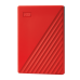WD My Passport 4TB Portable External Hard Drive, Red